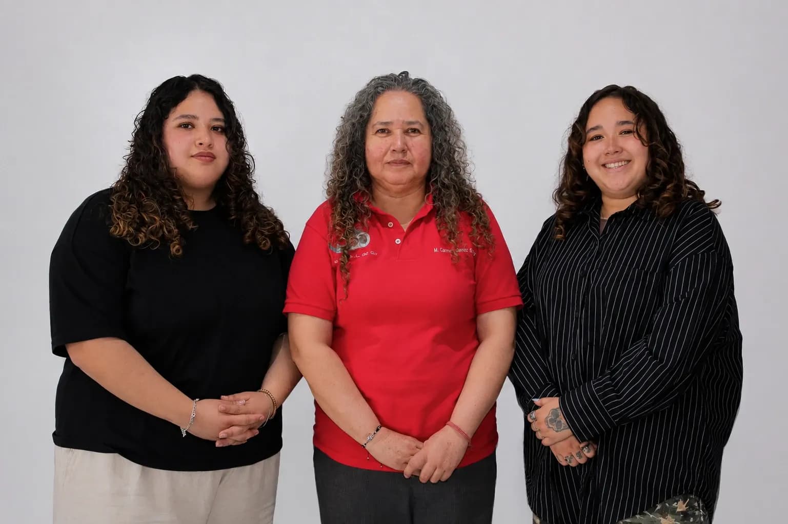 Carmen Gómez, Sarahí García y Mayra Dafne García